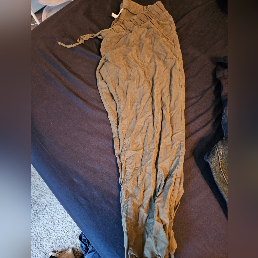 Linen type maternity pants